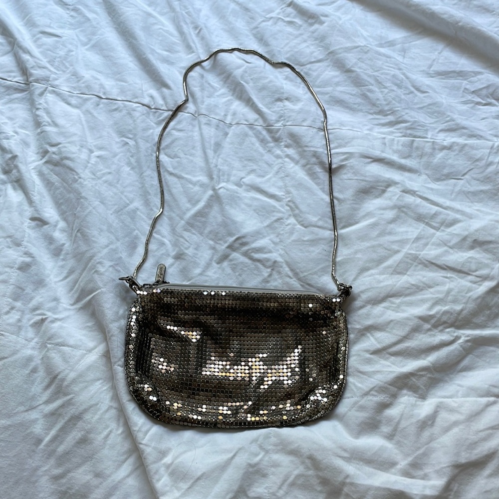 Vintage Lyrella Silver Metal Mesh Purse
